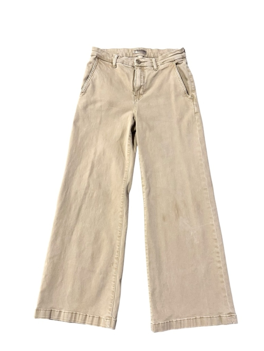 KUT from the Kloth Meg High Waist Ankle Wide Leg Pants in Khaki - 2 - Picture 2 of 7
